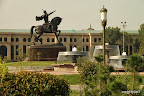 Amir Timur statue and fountains