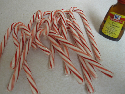 Double the minty flavor: candy canes and extract.