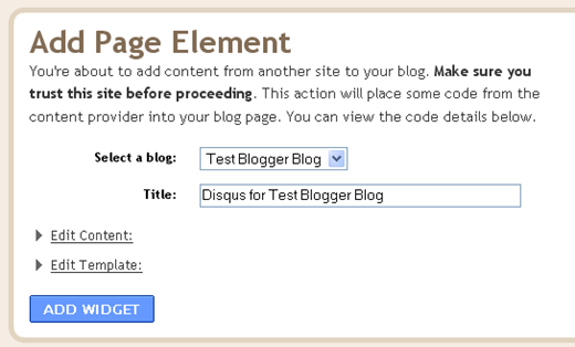 add disqus Add Page Element
