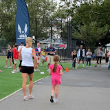 Lily Fishman and Joanne Dow head to the finish line.