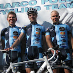 Some riders from the Marco Polo Cycling Donckers Koffie team in the 2012 kit from CCN Sportswear, with n°7even Bike, helmets from Specialized and the new team bidons by Tacx. Chris Macic from New Zealand, Matthias van Mechelen from Belgium and Chris Bart