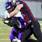 Josh Harris gets in on the action on the defensive side of the ball.