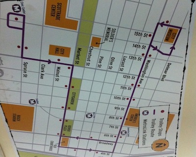 #99 Downtown Trolley map