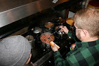Bring simple, easy-to-prepare meals such as hot dogs, cocoa, etc; everyone loves a warm treat when they come in from the slopes