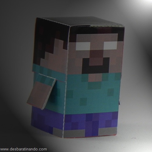 paper toy minecraft Herobrine