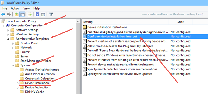 Configure Device Installation Policy (www.kunal-chowdhury.com) Configure Device Installation Policy (www.kunal-chowdhury.com)