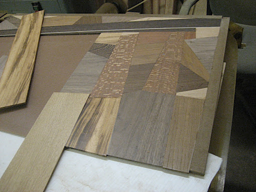 An inlay being put together.