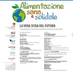L'alimentazione sana e solidale la vera la sfida del futuro sciacca 14.11.2012 - web