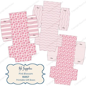 B1017 etsy 1 pink blossom printable gift boxes B1017 etsy 1 pink blossom printable gift boxes