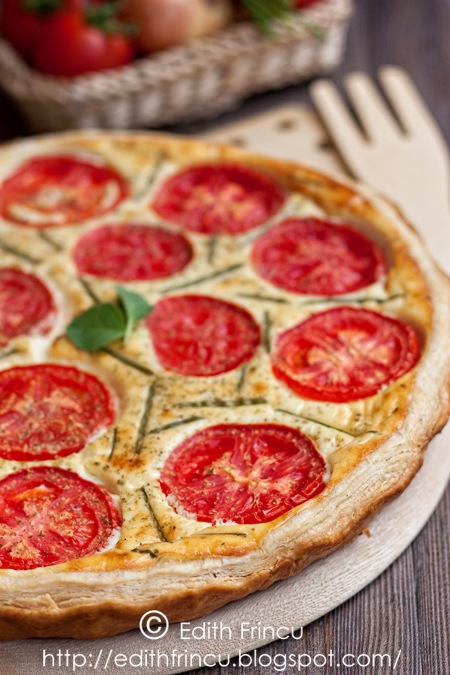 tarta cu branza si rosii