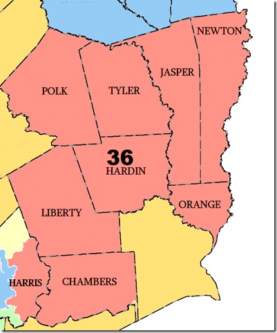 Texas Congressional District 36 map