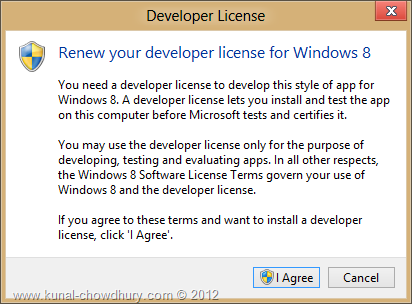 Windows 8 Developer License - Renew Developer License