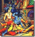 [Krishna against Kamsa]