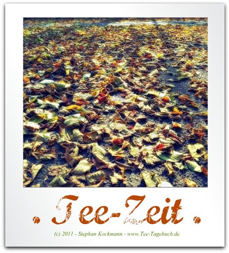 Tee-Zeit im goldenen Herbst