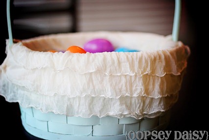 DIY ruffled easter basket