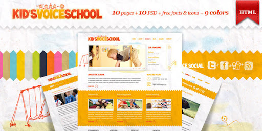 Kids Voice School - HTML Template - Children Retail