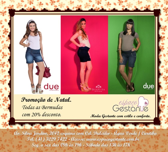 Loja Espaço Gestante oferece Bermudas para o Verão com preços reduzidos. Loja Espaço Gestante oferece Bermudas para o Verão com preços reduzidos.