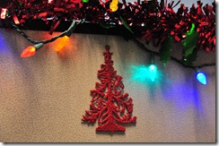 Festive cubicle decor. Festive cubicle decor.