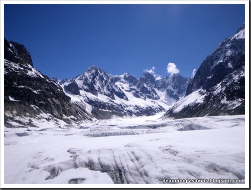 Descenso del Valle Blanco esquiando (Chamonix, Alpes) 5396