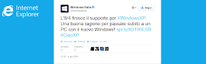Microsoft Italia su Twitter 