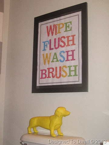 Art above toilet Art above toilet