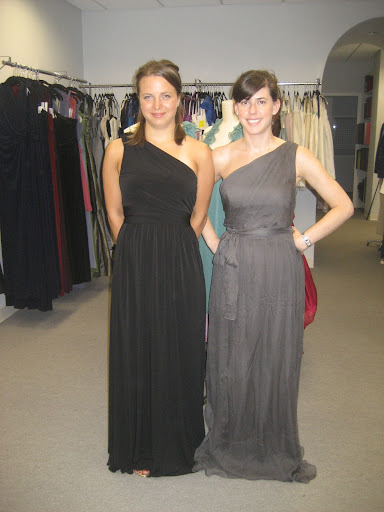 Jane Ventresca, part of the Everyday Food team here at MSLO, and I also tried on bridesmaid dresses at The Wedding Library.