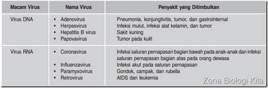 Tabel Klasifikasi Virus Tabel Klasifikasi Virus