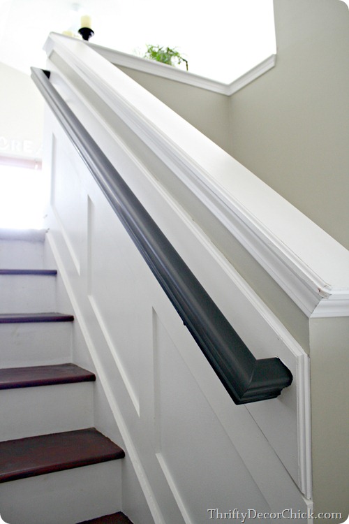 black stair rail