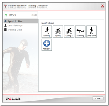 RCX5 creating your own sport profile