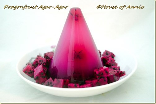 dragonfruit agar-agar cone