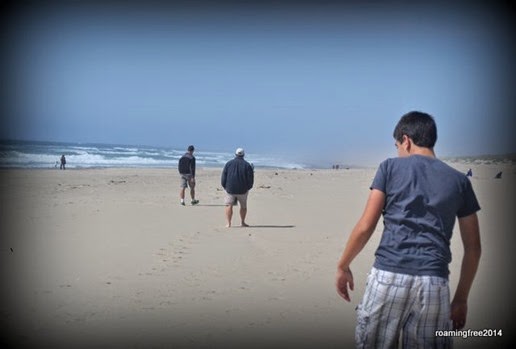 Walking on the beach