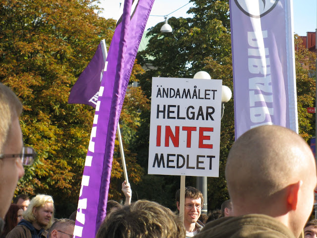 Demonstration mot FRA. Foto: Christian Engström.