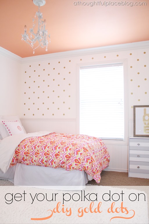 Diy Gold Polka Dots Using Decals A Thoughtful Place