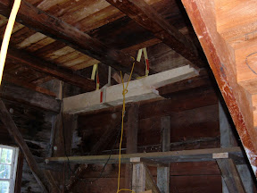 The repair piece is slid into place.
