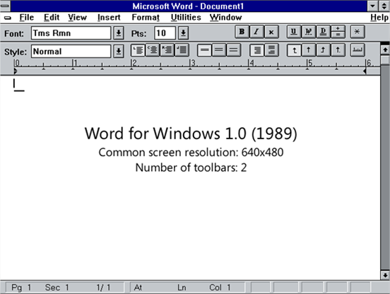 La evolución de Microsoft Word en imágenes