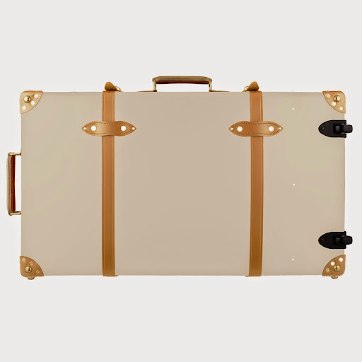 This blonde Globe-Trotter suitcase is classic. I love the belting and the architectural detailing. (Safari bag, £1,230.00, globetrotter1897.com) This blonde Globe-Trotter suitcase is classic. I love the belting and the architectural detailing. (Safari bag, £1,230.00, globetrotter1897.com)
