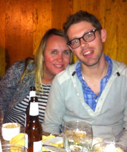 Kerstin and Scott are tired but happy at the end of the shopping day.