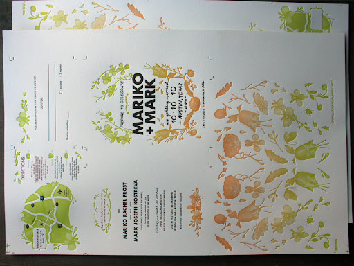 multiple pieces are ganged up on the press sheet. multiple pieces are ganged up on the press sheet.