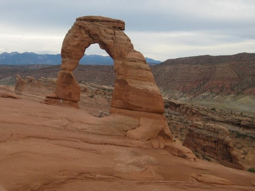 At Arches National Park in Utah: Sometimes we need help remembering how tiny our own problems really are in the grand scheme of things. I'm that little white dot!