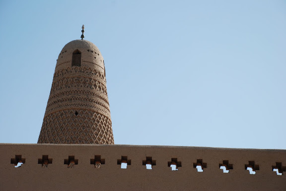 Turfan - Minaret Emin détail frise et tour