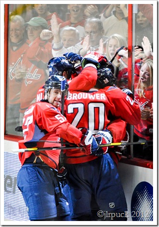 Celebrating Laich's goal