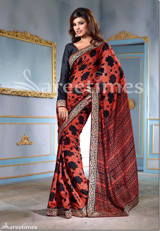 Brown_Printed_Saree Brown_Printed_Saree