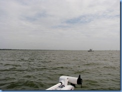 7961 private boat charter with Capt. Ron Presley  and his wife Karen - Banana River, Florida - waiting for final shuttle launch