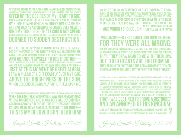 Doctrine & Covenants Scripture Mastery Colorful Printable Posters
