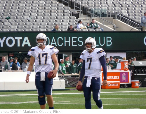'San Diego Chargers Quarterbacks Phillip Rivers and Billy Volek' photo (c) 2011, Marianne O'Leary - license: http://creativecommons.org/licenses/by/2.0/