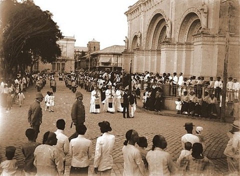 Procesión del Santo Entierro of Santo Domingo Church, Intramuros, Manila 1901 Procesión del Santo Entierro of Santo Domingo Church, Intramuros, Manila 1901