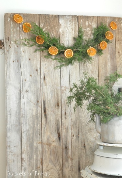 orange garland-greenery