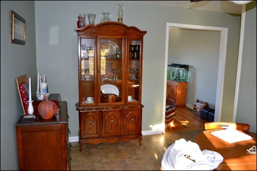 dining room wall before