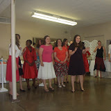 Girls Line Up for Boquet Toss