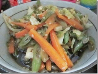 mixed veggies, 240baon